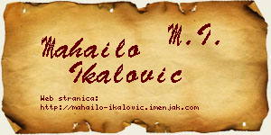 Mahailo Ikalović vizit kartica